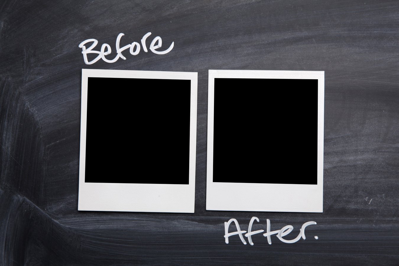 Before and after photographs